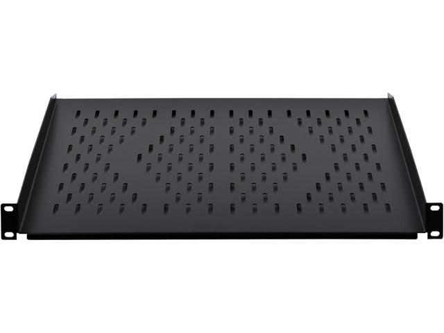 RackPath 1U Cantilever Universal Rack Shelf - 14in Deep Rackmount shelf for 19 AV/Network Equipment Racks 55lbs Capacity - 2Pack