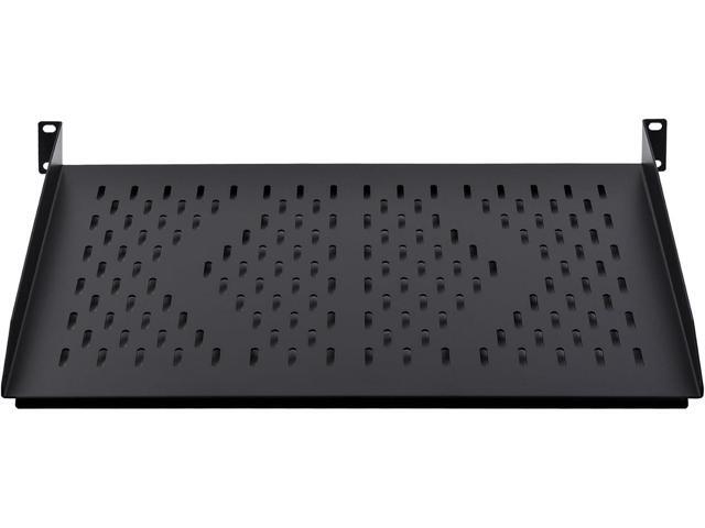RackPath 1U Cantilever Universal Rack Shelf - 14in Deep Rackmount shelf for 19 AV/Network Equipment Racks 55lbs Capacity - 2Pack