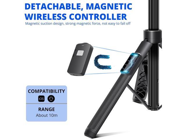 BZE Selfie Stick,Long Extendable Selfie Stick Tripod,Phone Tripod with Wireless Remote Shutter,Group Selfies/Live Streaming/Video Recording...