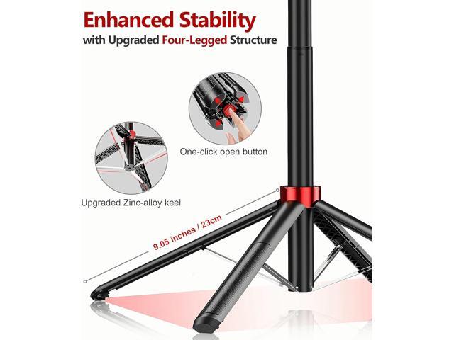 Huryfox Selfie Stick Phone Tripod - 71 inch Tall Cell Phone Holder with Detachable Wireless Remote, Phone Stand for Recording, Video and Picture,...