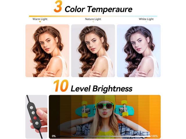 TODI 12' Ring Light with 63' extendable Tripod Stand, Selfie RingLight with Phone Holder and Selfie Remote, 2-in-1 Dimmable LED Ring Light for...