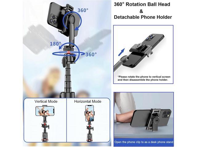 Phone Tripods Flexible Selfie Stick - Octopus Camera Tripods Extendable Cell Phone Tripod Stand with Remote, 360° Rotation Portable Travel Tripod...