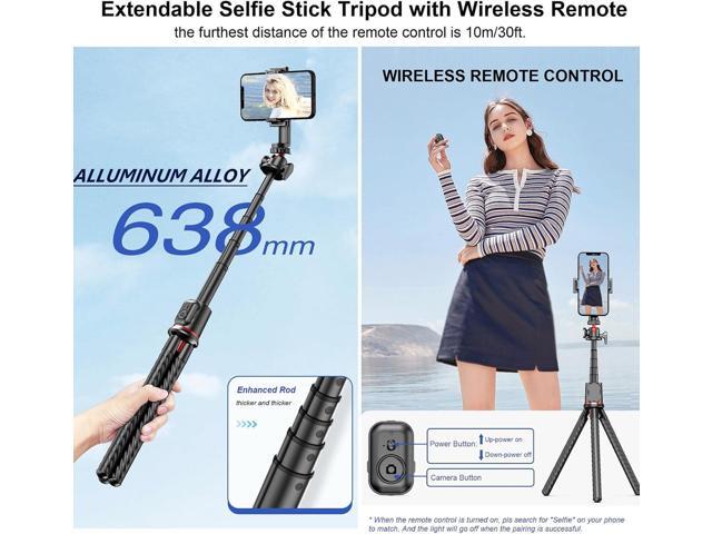 Phone Tripods Flexible Selfie Stick - Octopus Camera Tripods Extendable Cell Phone Tripod Stand with Remote, 360° Rotation Portable Travel Tripod...