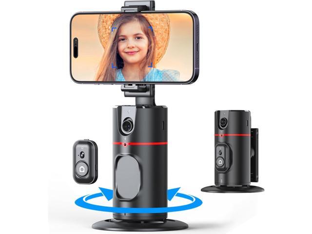 Auto Tracking Phone Holder,360° Rotation Phone Camera Mount Smart Shooting Phone Tracking Holder with Remote Selfie Stick for iPhone Android...