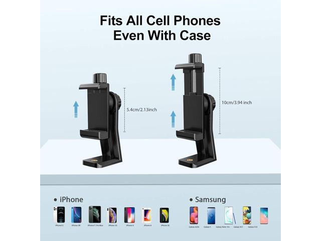 Acuvar Rotating Cell Phone Tripod Mount Adapter with Tripod Quick Release Ball Head 360° Rotatable for Universal Smartphone Samsung Galaxy iPhone...