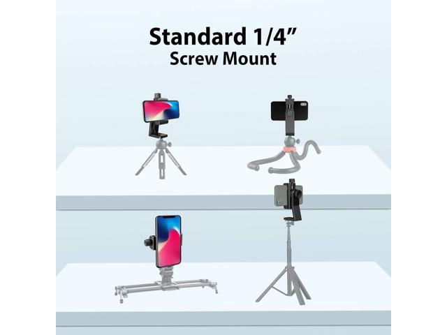 Acuvar Rotating Cell Phone Tripod Mount Adapter with Tripod Quick Release Ball Head 360° Rotatable for Universal Smartphone Samsung Galaxy iPhone...