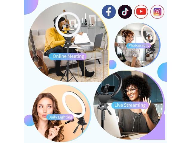 Sensyne 12-inch Ring Light with 67-inch Selfie Stick, Tripod and Phone Holder, Selfie Remote Control Circle Light for Live Stream/Video...