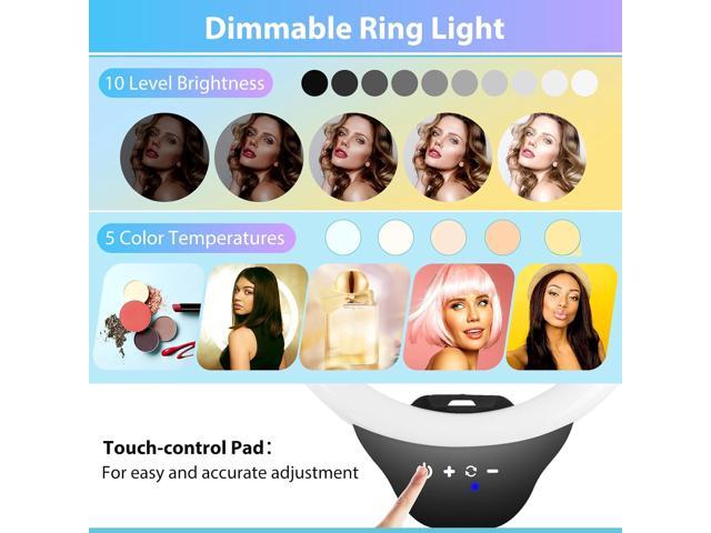 Sensyne 12-inch Ring Light with 67-inch Selfie Stick, Tripod and Phone Holder, Selfie Remote Control Circle Light for Live Stream/Video...