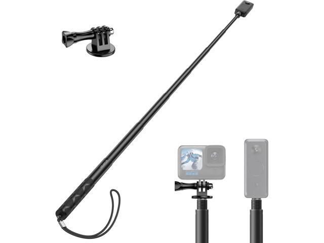 ATUMTEK 60' Invisible Selfie Stick, 1/4' Extendable Monopod Pole, Solid and Compact Design for Insta360, for GoPro, DJI, Action Cameras (Buckle.
