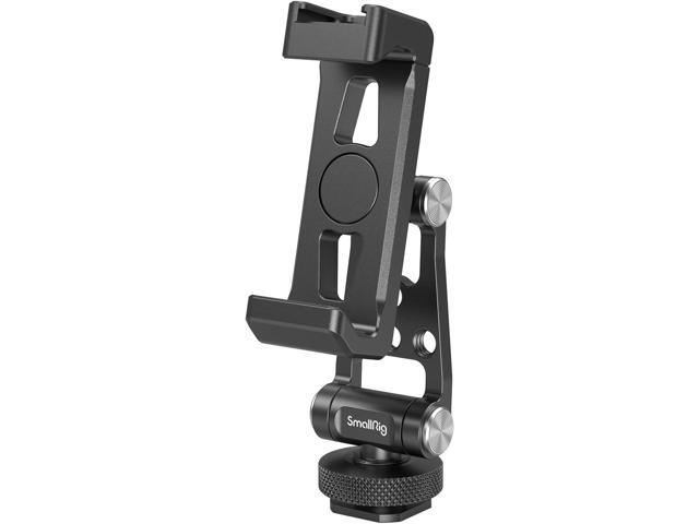 SMALLRIG Universal Metal Phone Support with Cold Shoe Mount, Smartphone Holder Adapter Support Free Adjustment Joints, Phone Tripod Mount for...