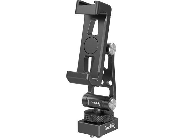 SMALLRIG Universal Phone Tripod Mount, Metal Cell Phone Mount with Cold Shoe Mount and M4 screws for DJI Stabilizers, Free Adjustment Phone Mount...