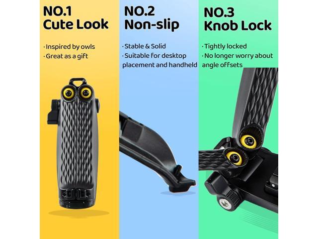 Phone Tripod Mini Tripod Tabletop Small Tripod Desktop Stand Compact Vlog Travel Selfie Stick Handle Grip for iPhone 13, Samsung Smartphone