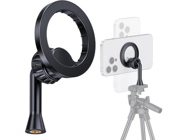 Magnetic Tripod Holder Mount Adapter for MagSafe, iPhone Tripod Mount Adapter with 1/4 Screw Hole, Magnetic Phone Tripod Holder Adapter for iPhone...