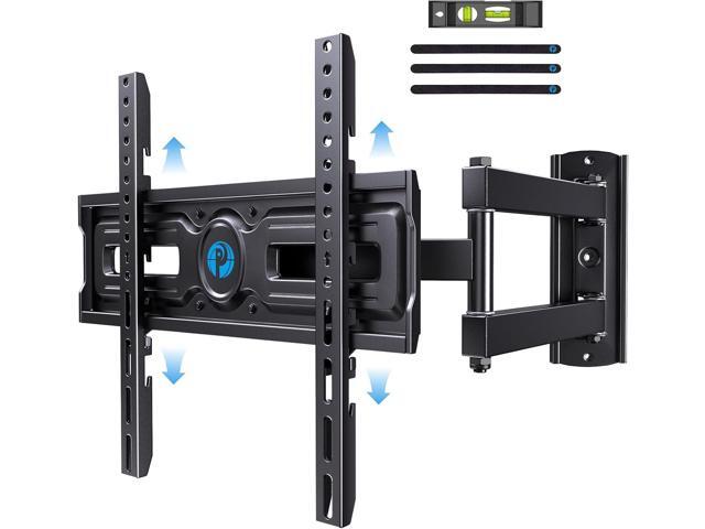 Full Motion TV Wall Mount for Most 26-60 inch Flat & Curved TVs up to 77 lbs, Adjustable Bracket Height, Single Articulating Arm, Extension, Max...