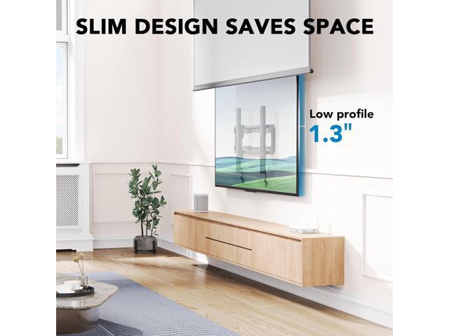 Pipishell Tilt TV Wall Mount Bracket Low Profile for Most 23-55 Inch LED LCD OLED 4K Flat Curved TVs up to 99lbs Max VESA 400x400mm, 8° Tilting for...