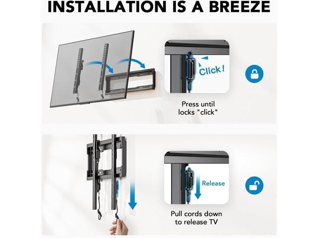 Pipishell Tilt TV Wall Mount Bracket Low Profile for Most 23-55 Inch LED LCD OLED 4K Flat Curved TVs up to 99lbs Max VESA 400x400mm, 8° Tilting for...