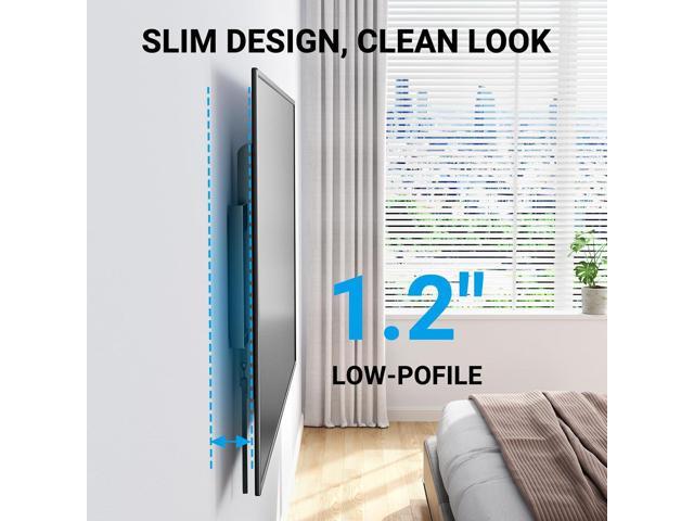 PERLESMITH Fixed TV Wall Mount Bracket for 32-82 Inch LED, LCD, and OLED Flat Screen TVs - Fits 16- 24 Wood Studs, Fixed TV Mount with VESA 600 x...