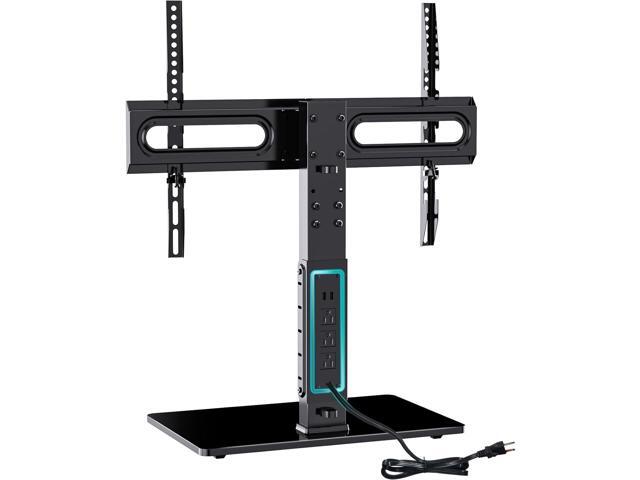 WALI TV Stand with Power Outlet, Universal TV Mount Stand for 32-70 inch TVs, 6 Height Adjustable and 70° Swivel TV Mount Stand Holds up to 88lbs,.