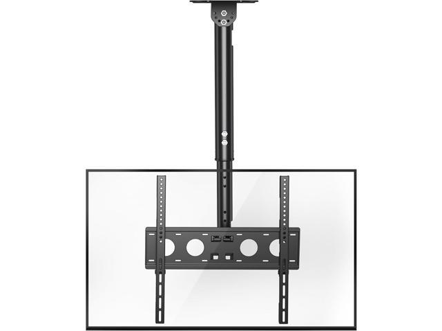 Ceiling TV Mount Full Motion TV Bracket for Most 26 to 65 Inch Flat Curved TVs/Monitors, Swivel Tilt Height Adjustable Hanging Mount, Hold up to...