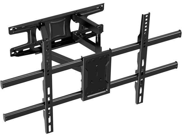 Full Motion TV Wall Mount Bracket Dual Articulating Arms Swivels Tilts Rotation for Most 37-75 Inch Flat Curved TVs,Holds up to 110lbs, Max VESA...