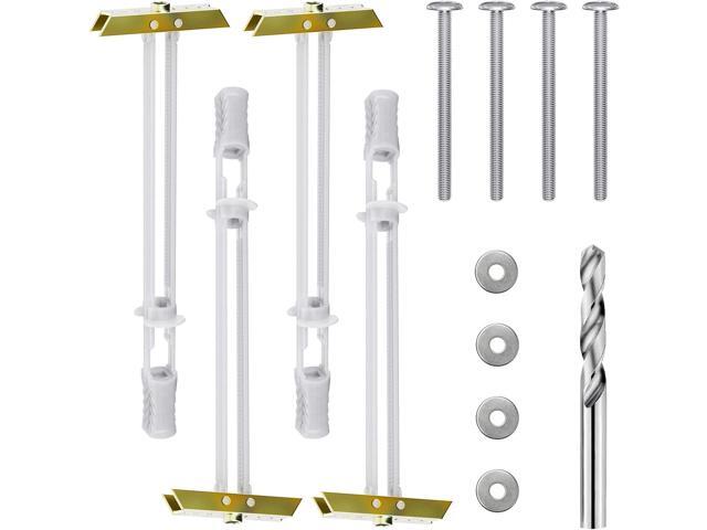Steel Stud TV Mounting Kit, Metal Stud TV Mount Kit for Tilt & Low Profile Televison, Drywall Anchors, 4 Wall Anchors (1/4) & Bolts, Steel Drill...