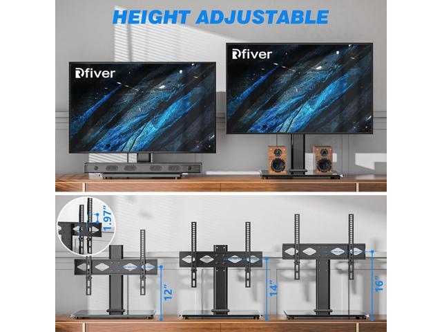 Rfiver Universal Table Top TV Stand TV Base Replacement for Most 27 30 32 39 40 42 43 49 50 55 60 Inch LCD LED Plasma Flat Screen TVs, Vesa Mount...