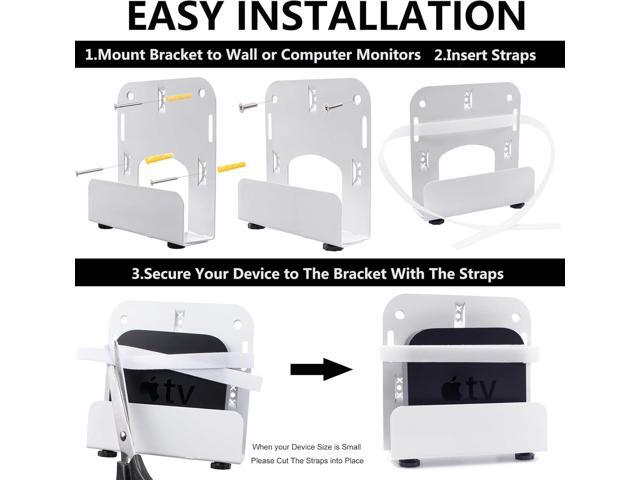 Cable Box Wall Mount Modem Adjustable Wall Mount for Small and Wide Devices Such as DVD Players, Game Console Such As PS3, PS4, Xbox, Apple TV,...