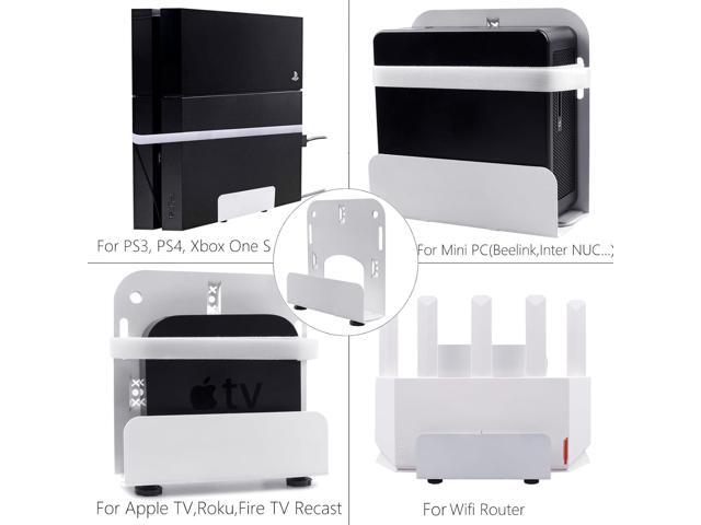 Cable Box Wall Mount Modem Adjustable Wall Mount for Small and Wide Devices Such as DVD Players, Game Console Such As PS3, PS4, Xbox, Apple TV,...