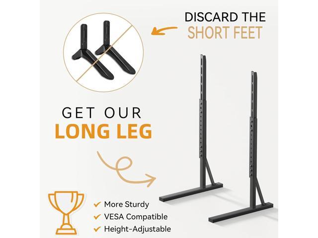 Universal TV Stand Legs for 35-75 Inch LCD/LED/OLED TVs, Tabletop TV Mount Base with 7 Height Levels, Heavy Duty Steel Frame TV Feet Holds up to...