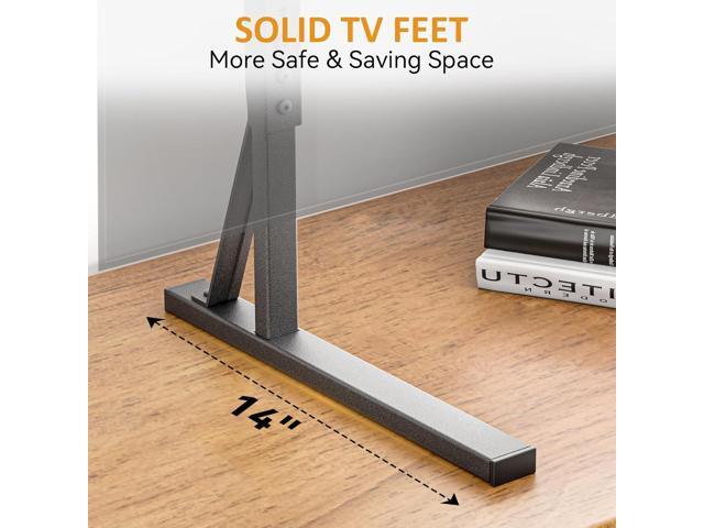 Universal TV Stand Legs for 35-75 Inch LCD/LED/OLED TVs, Tabletop TV Mount Base with 7 Height Levels, Heavy Duty Steel Frame TV Feet Holds up to...
