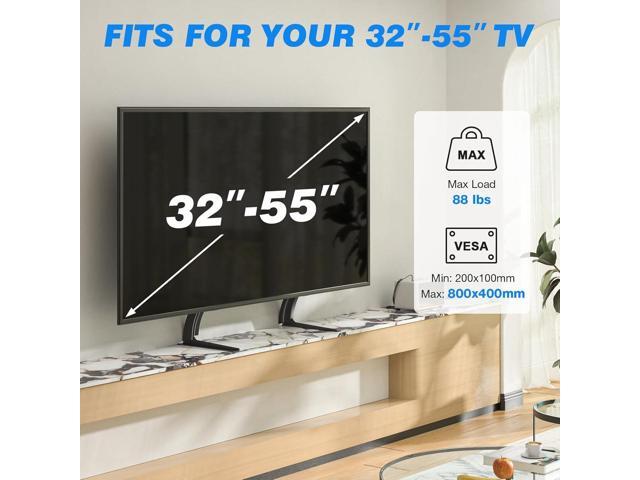 Rfiver Universal Table Top TV Stand Base TV Legs with Height Adjustment fits Most 32-55 Inch LCD LED Flat Screen TVs, Max VESA 800x400 mm, TV Feet...