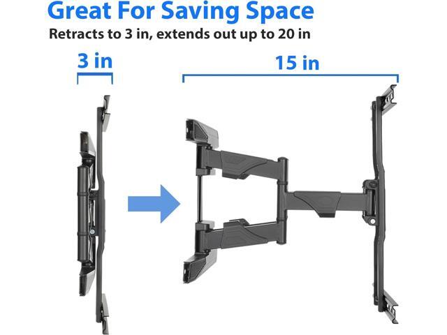 Heavy-Duty Full Motion TV Wall Mount - Articulating Swivel Bracket Fits Flat Screen Televisions from 42' to 70' (VESA 400 x 600 Compatible) - Tilt...