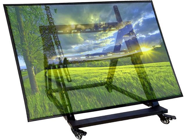 Low Height Mobile TV Stand, Confidence Monitor Stand, Rolling TV Mount with Wheel for 32-70 inch Flat Curved Screen TV, LED LCD, 30° Adjustable...