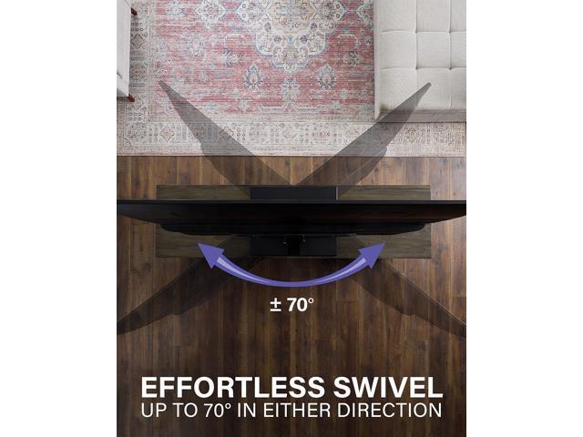 SANUS Universal TV Stand - Large Swivel Base Replacement TV Stand for Screens Up to 86' - Swivels 70 Degrees & Height Adjusts 8' - Compatible with...