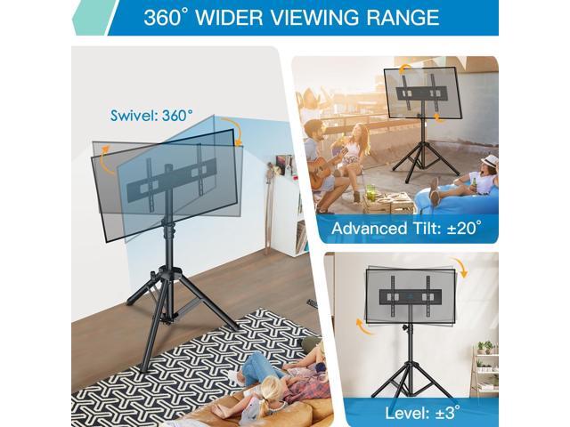 PERLESMITH Tripod TV Stand -Portable TV Stand for 37-85 Inch LED LCD OLED Flat Screen TVs-Height Adjustable Display TV Floor Stand with VESA...