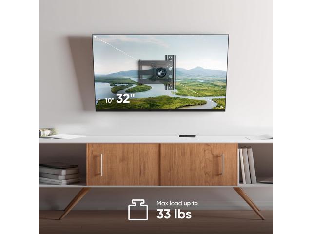 Small TV Wall Mount for 10-32 Inch Screen up to 33 lbs, Rotating TV Mount Swivel and Tilt Full Motion - 75x75 & 100x100 VESA Monitor Wall Mount...