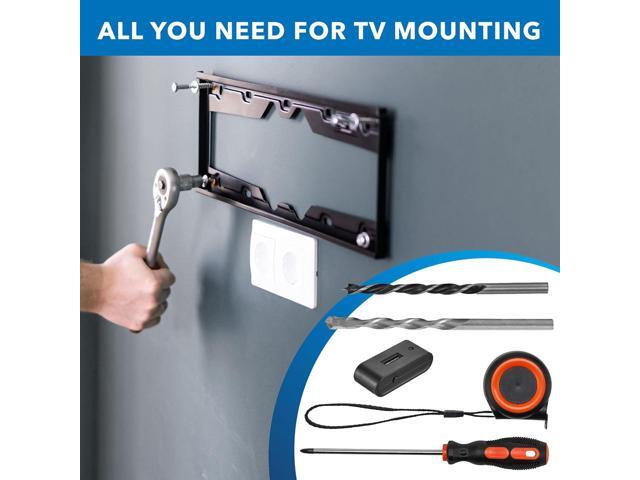 Mount-It! Universal TV Mount Installation Kit, 7-Piece Set Includes 2 Wood Drill Bits, 2 Concrete Drill Bits, 1 Stud Finder with Bubble Level, 1...