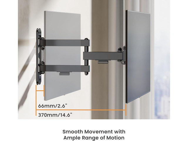 PL-223 Landscape to Portrait Vertical Rotation Full Motion TV Monitor Wall Mount Bracket Articulating Arms Swivel Tilt for Most 13' to 43' Flat...