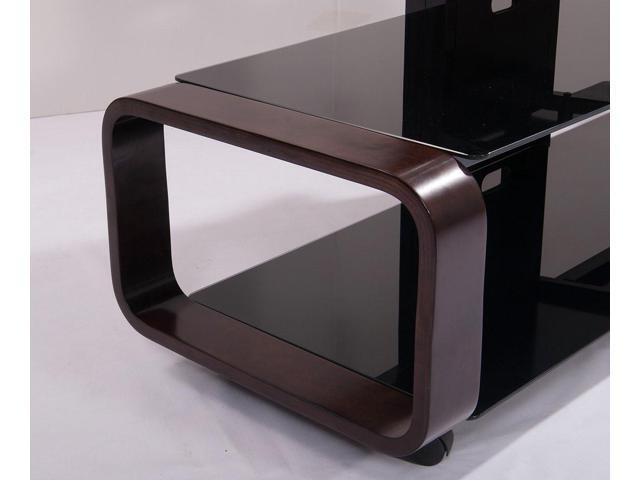TransDeco TD685ES TV Stand with Mount & Wheel for 35-85 Inch TV, Espresso/Black