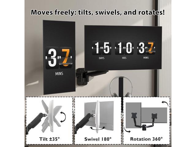 BONTEC Monitor Wall Mount Bracket for 13-32 Inch Screens, Fully Adjustable Gas Spring Monitor Arm, Height Adjustable, Tilt Swivel & Rotate, Holds...