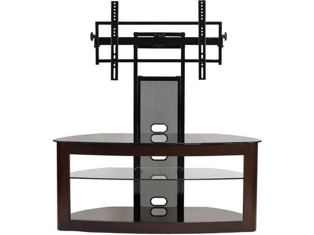 TransDeco TV stand with mount for 35-80 inch television, Espresso/Black