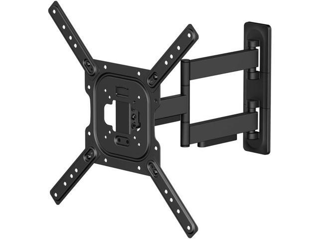 Monoprice Full Motion Single-Stud TV Wall Mount Bracket For 23' To 60' TVs up to 77lbs, Max VESA 400x400, Works with Concrete, Brick, and Wooden Studs