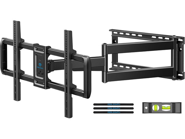 PERLESMITH Long Arm Corner TV Wall Mount for 3775 inch TVs up to 110 lbs
