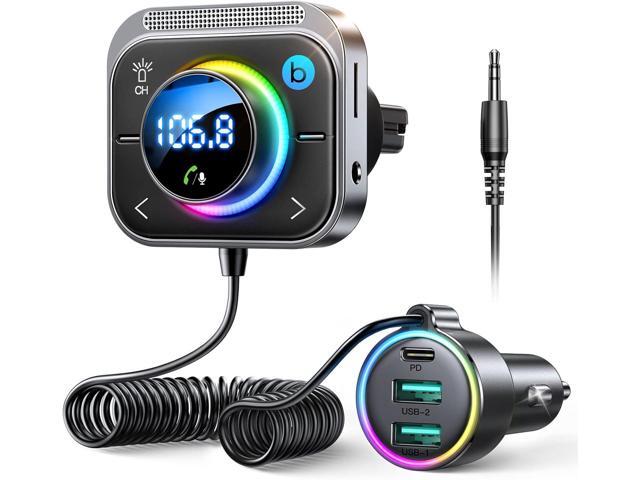JOYROOM 66W Bluetooth 5.4 Car Adapter Aux with 3 Charging PortsPD 30W & 2 * 18WAir Vent Installation for Safe Deep HiFi Bass Player Wireless Radio...