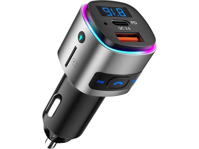 (Upgraded Version) FM Transmitter Bluetooth, SONRU Bluetooth Car Adapter [PD 30W & QC3.0 18W], Wireless FM Radio Transmitter, Hands-Free Calling,.