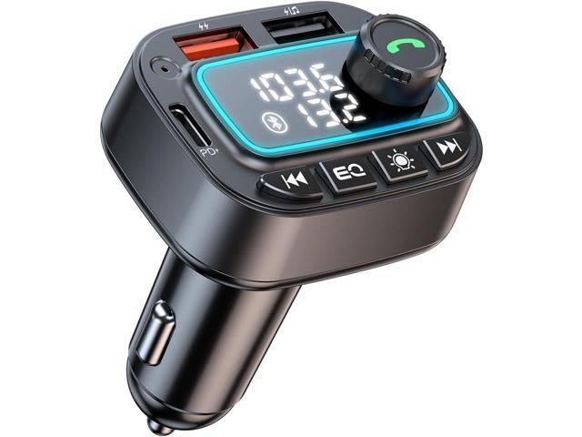 Bluetooth 5.3 Car Adapter FM Transmitter, 42W (PD30W & 12W) USB C Car Charger Wireless Radio Receiver, Hands-Free Calling MP3 Audio Player Cars...