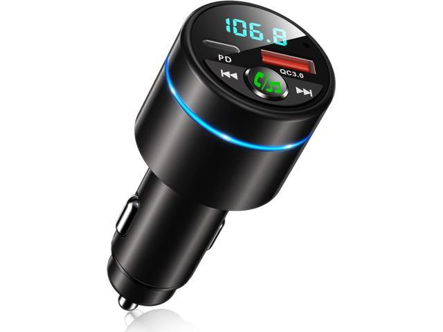 FM Transmitter for Car Bluetooth 5.3, [All-Metal] PD 30W & QC3.0 18W Fast Car Charger, Wireless FM Radio Car Kit Bluetooth Car Adapter, Noise...