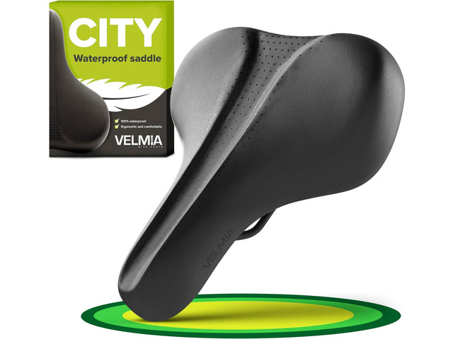 VELMIA Bike Seat 100% Waterproof I Bicycle Seat with Ergonomic Design - Bike Seats for Men and Women - Perfect for Trek Bikes & Peloton I Mountain...