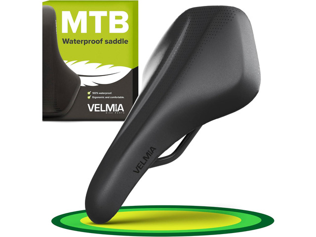 VELMIA Bike Seat 100% Waterproof I Bicycle Seat with Ergonomic Design - Bike Seats for Men and Women - Perfect for Trek Bikes & Peloton I Mountain...