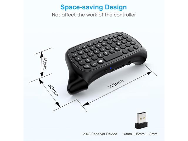 Keyboard for Xbox Series X/S, One/One X/S, Elite One/2 Controller, Wireless Gaming Chatpad Message Keypad with USB Receiver, Audio/Headset Jack...